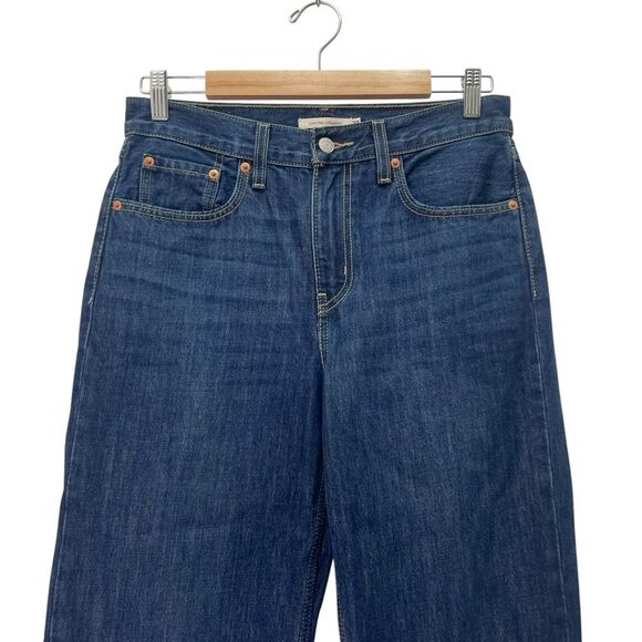 Levi’s Low Pro Straight Leg Jeans Women’s Size 27 Dark Wash 100% Cotton Denim - Picture 5 of 12